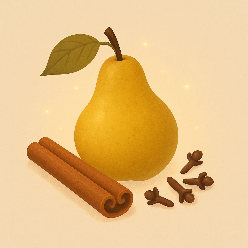 Gruszka i przyprawy świąteczne